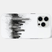 Zwarte stedelijke skyline Case-Mate iPhone case (Achterkant (horizontaal))