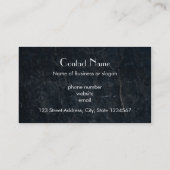 Zwarte Steen Abstracte Grunge Textuur Elegant Visitekaartje (Achterkant)