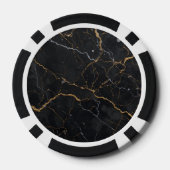 Zwarte steen met gouden en zilveren aderen poker chips (Achterkant)