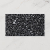 Zwarte steenkool geïsoleerd op witte achtergrond.  visitekaartje (Achterkant)