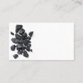 Zwarte steenkool geïsoleerd op witte achtergrond.  visitekaartje (Achterkant)