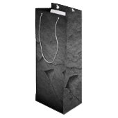 zwarte steenleisteen wijn cadeautas (Achterkant Gekanteld)
