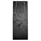 zwarte steenleisteen wijn cadeautas (Achterkant)