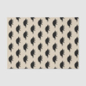 Zwarte Stegosaurus Dinosaurus Afdrukken Tissuepapier (Voorkant)