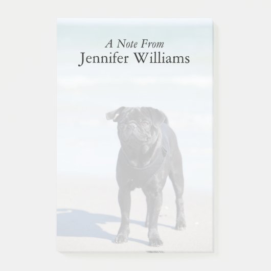 Zwarte stekker op het strand post-it® notes (Voorkant)