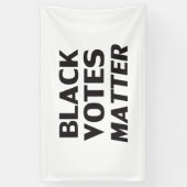 Zwarte stembiljetten - zwart wit spandoek (Verticaal)