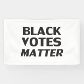 Zwarte stembiljetten - zwart wit spandoek (Horizontaal)