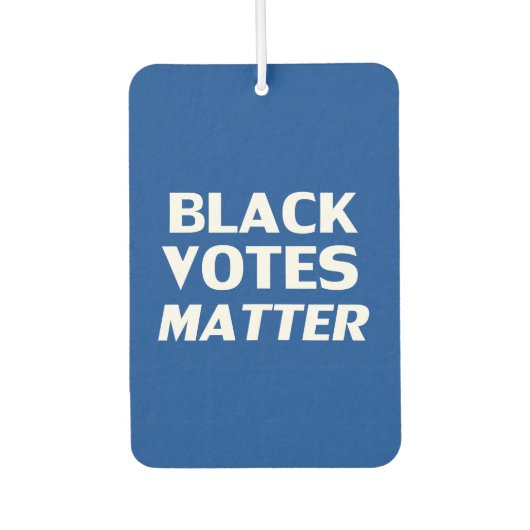 Zwarte stemmen, blauwe witte luchtverfrisser (Voorkant)