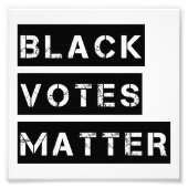 Zwarte stemmen Stencil Aangepaste kleuren Foto Afdruk (Voorkant)