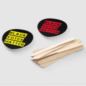 Zwarte stemmen Stencil Aangepaste kleuren Handwaaier (Niet-gemonteerd)