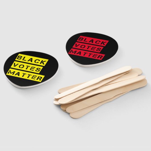 Zwarte stemmen Stencil Aangepaste kleuren Handwaaier (Niet-gemonteerd)