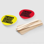 Zwarte stemmen Stencil Aangepaste kleuren Handwaaier (Niet-gemonteerd)