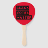 Zwarte stemmen Stencil Aangepaste kleuren Handwaaier (Achterkant)