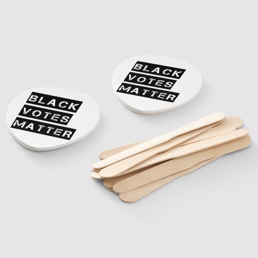 Zwarte stemmen Stencil Aangepaste kleuren Handwaaier (Niet-gemonteerd)