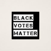 Zwarte stemmen Stencil Aangepaste tekst en kleuren Vierkante Visitekaartjes (Voorkant)