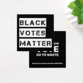 Zwarte stemmen Stencil Aangepaste tekst en kleuren Vierkante Visitekaartjes (Bureau)