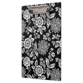 Zwarte stencil bloemen klembord (Links)