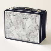 Zwarte Stenen Mozaïek Cascade Lunchbox (Achterkant)