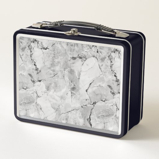 Zwarte Stenen Mozaïek Cascade Lunchbox (Voorkant)