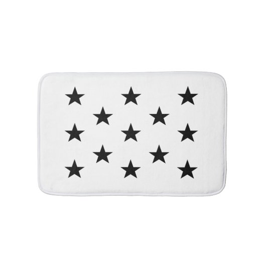 Zwarte ster badmat (Voorkant)
