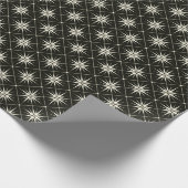 Zwarte ster cadeaupapier (Hoek)