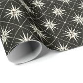 Zwarte ster cadeaupapier (Rol Hoek)