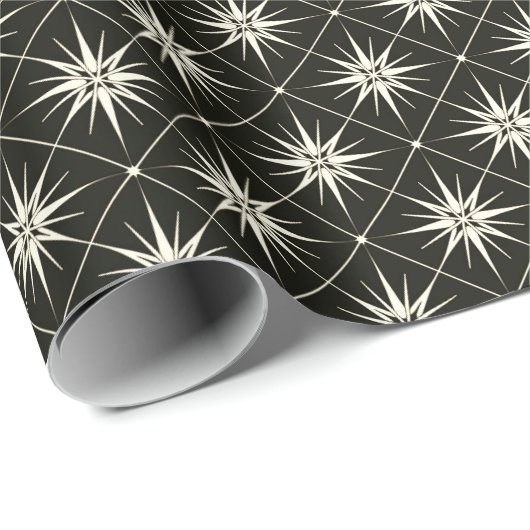 Zwarte ster cadeaupapier (Rol Hoek)