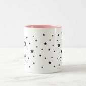 Zwarte ster tweekleurige koffiemok (Center)