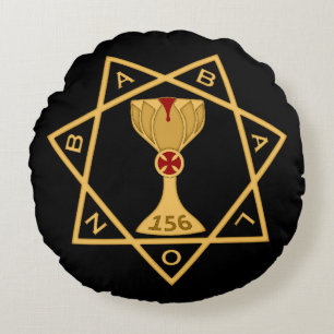 Zwarte ster van Babalon Gold Logo kussen