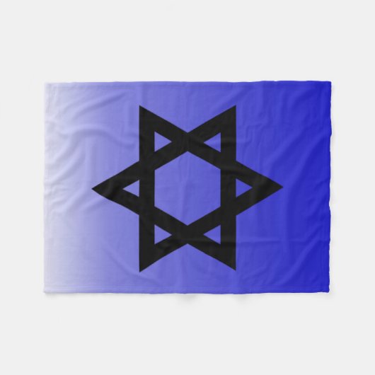 Zwarte ster van David Fleece Deken (Voorkant (Horizontaal))