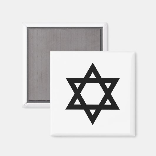 Zwarte ster van David Magneet (Voorkant / Achterkant)