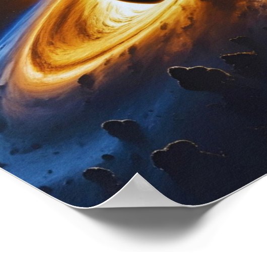 Zwarte ster van de aarde poster (Hoek)