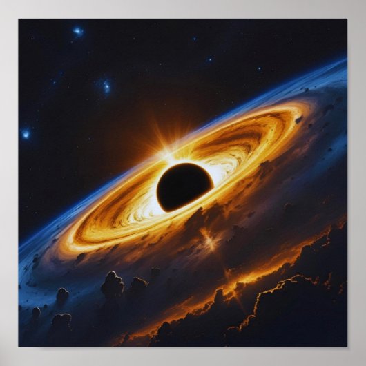 Zwarte ster van de aarde poster (Voorkant)