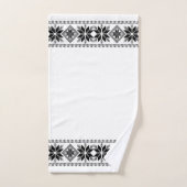 Zwarte ster vector frame op wit bad handdoek (Handdoek)