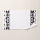 Zwarte ster vector frame op wit bad handdoek (Handdoek)