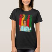 Zwarte Sterke Nurse Afro Love Melanin African Amer T-shirt (Voorkant)