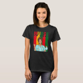 Zwarte Sterke Nurse Afro Love Melanin African Amer T-shirt (Voorkant volledig)