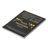 Zwarte sterren Afstuderen voor Snoep Notitieblok (Linkerzijde)