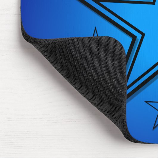 Zwarte sterren Blauw Muismat (Hoek)