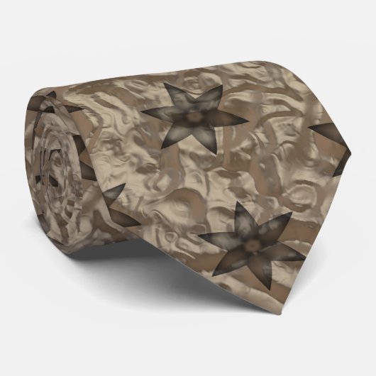 Zwarte sterren donkerschuim Stropdas (Opgerold)