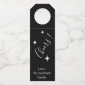 Zwarte sterren en Cheers Flessenhanger (Voorkant)