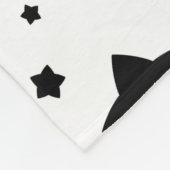 Zwarte sterren fleece deken (Hoek)