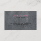 Zwarte sterren grijze achtergrond visitekaartje (Achterkant)