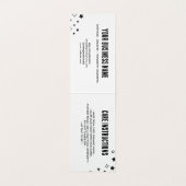 Zwarte Sterren Handgemaakt Met Liefde Hang Label Visitekaartje (Binnenkant ongevouwen)