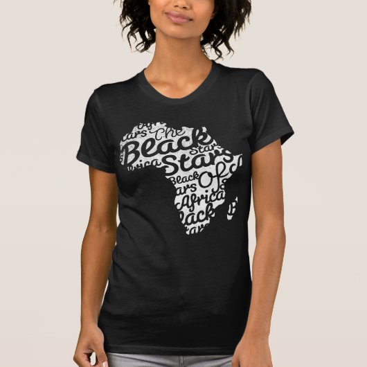 Zwarte sterren in Afrika T-shirt (Voorkant)