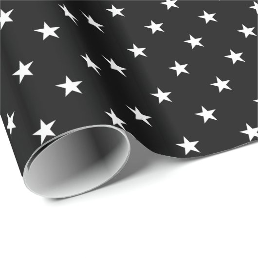 Zwarte sterren inpakpapier (Rol Hoek)