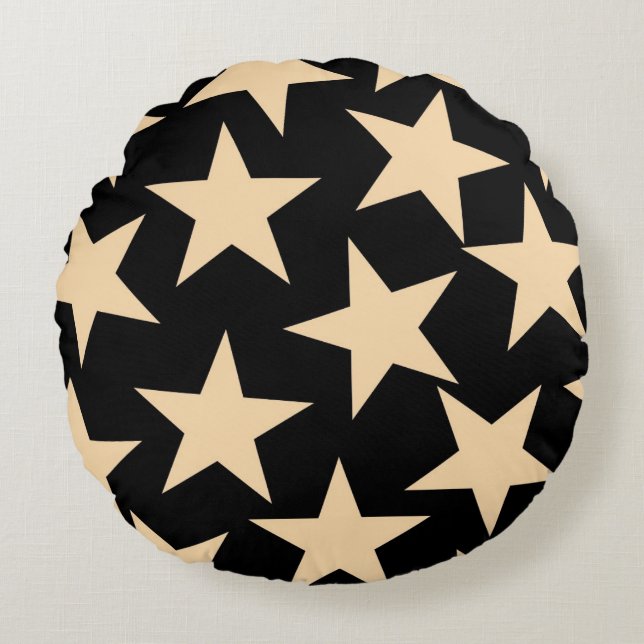 Zwarte sterren kussen voor elegante home decor (Voorkant)