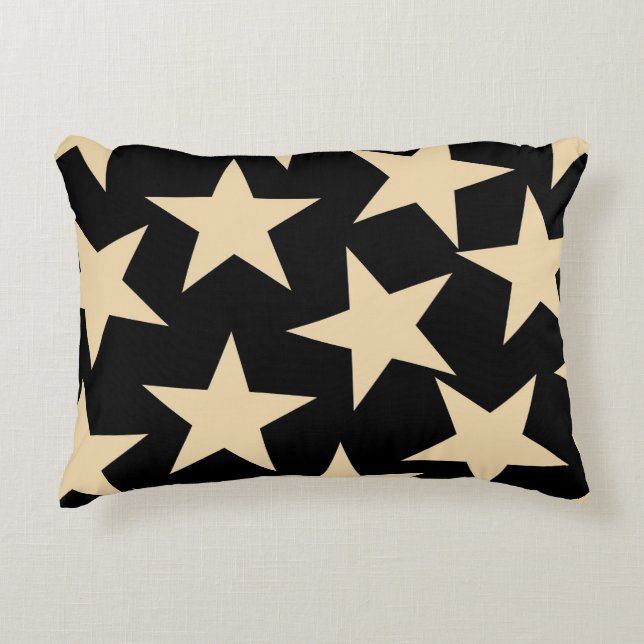 Zwarte sterren kussen voor elegante home decor (Voorkant)