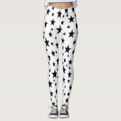 Zwarte sterren leggings (Voorkant)
