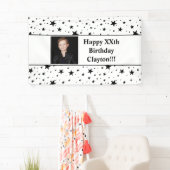 Zwarte sterren met Banner voor de foto van een ber (Insitu)